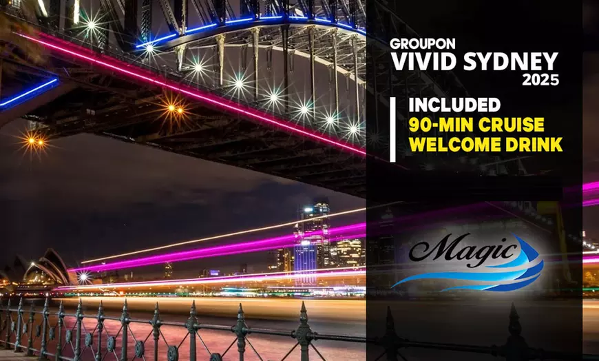 Image 1: 90-Minute Vivid Cruise & Drink for Adult or Child from Magic Cruises