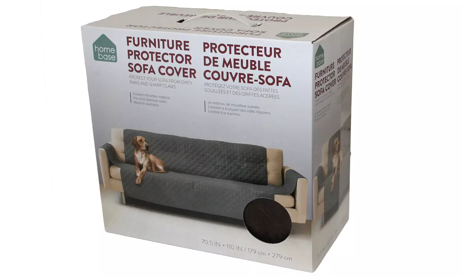 Micro Suede Quilted Sofa Cover - Second Medium
