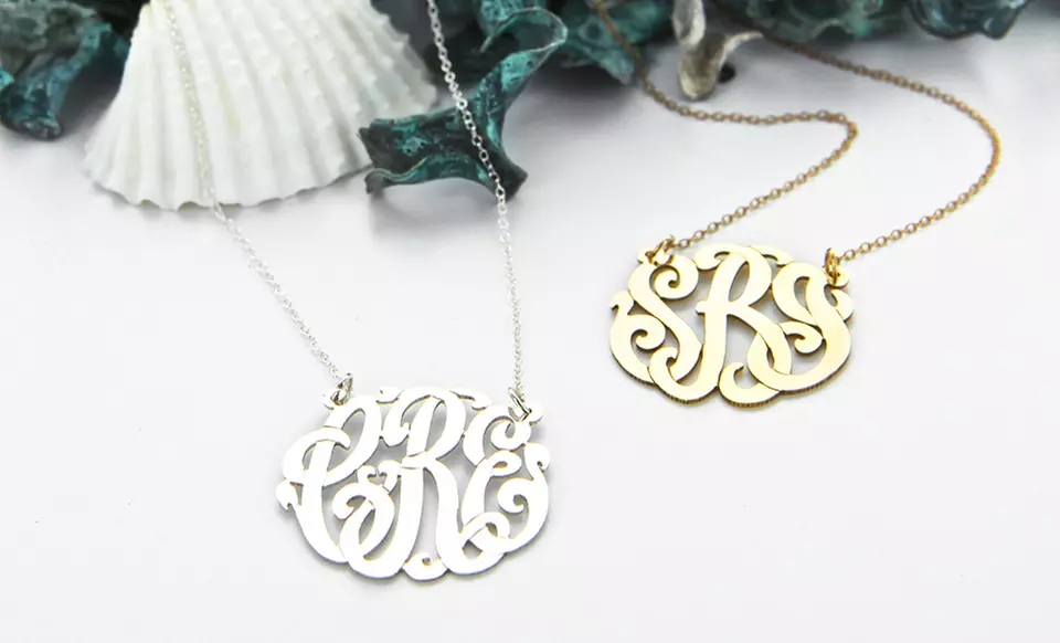 Handmade Gold-Plated or Sterling Silver Monogram Necklaces from MonogramOnline.com (Up to 62% Off). Free Shipping. - Primary Image