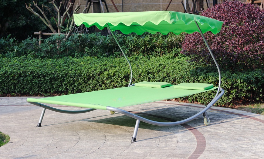 Image 11: Double Outdoor Sun Bed 