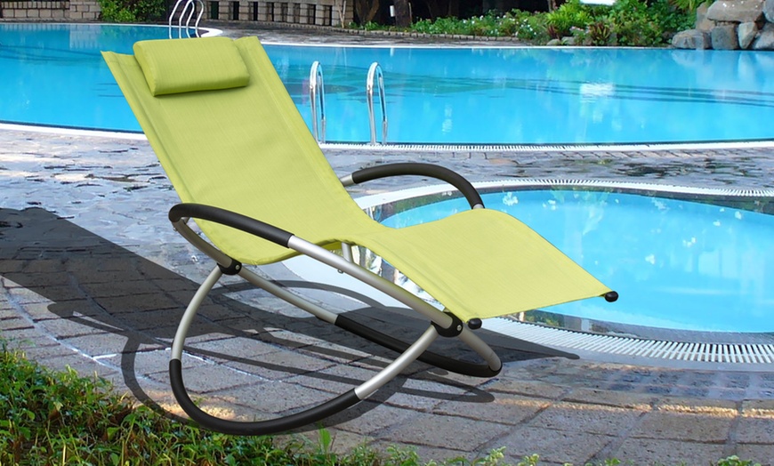 Image 10: Zero Gravity Rocking Lounger Chair