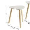 Image 4: Juego de 2 mesas auxiliares de estilo nórdico en color blanco y madera