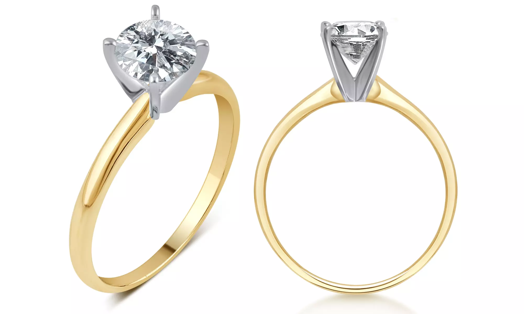 3/4 CTW Round Diamond Solitaire Ring in 14K Gold - Second Medium