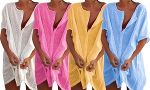 Cotton Blend Beach Cover-Up