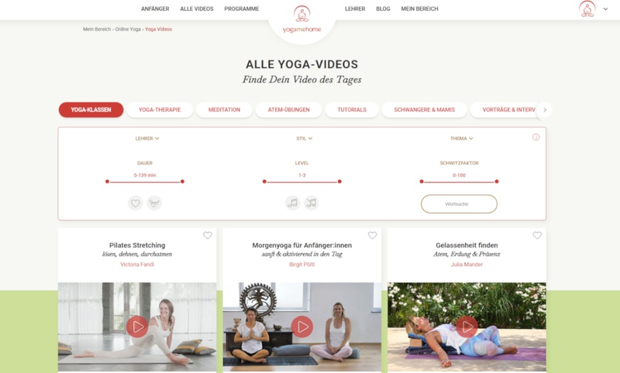 Image 3: 1, 6 oder 12 Monate Online-Mitgliedschaft für YogaMeHome