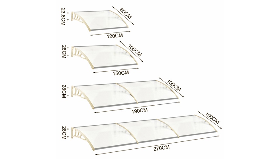 Image 12: All-Weather Plastic Convex Canopy