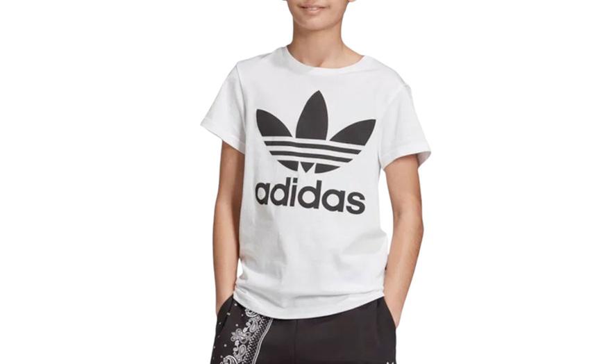 Image 30: Adidas Boys' Unisex Cotton Crew Neck Short Sleeve T-Shirt