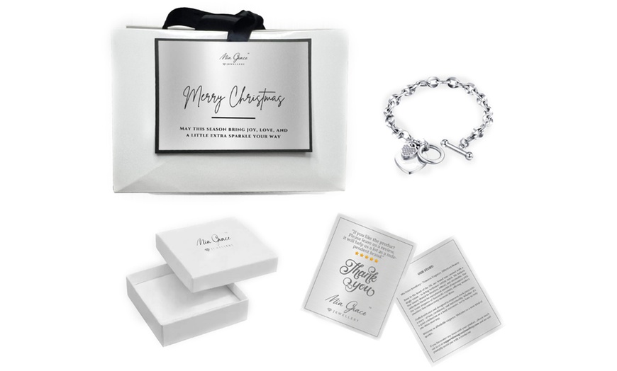 Image 5: Heart Toggle Bracelet with 25 Crystals from Swarovski - Christmas Gift Packaging 