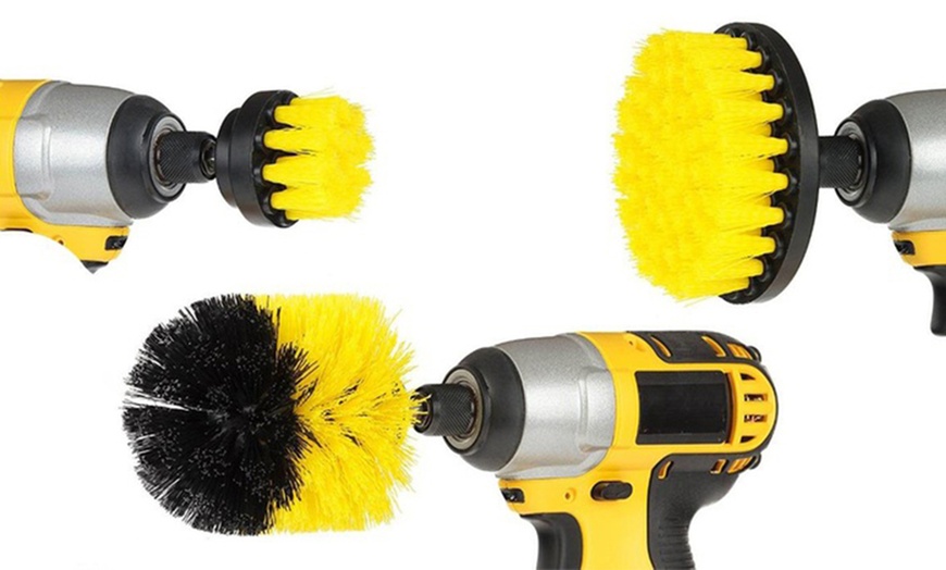 Image 6: Cleaning Solution with Power Scrubber Cleaning Drill Brushes Set