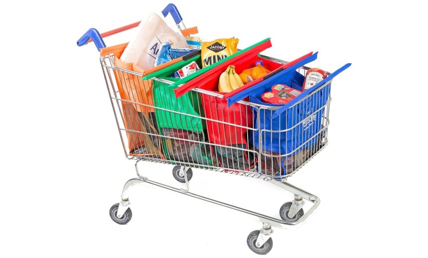 Image 2: Four Pieces of Reusable Shopping Trolley Bags