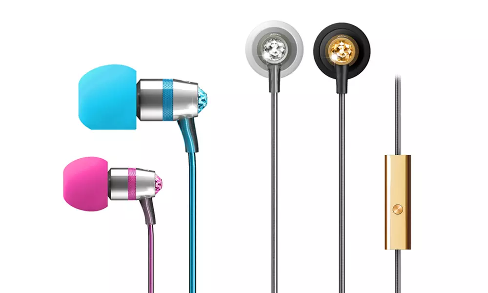 Crystal by MEE Audio In-Ear Headphones with Microphone Made with Swarovski Crystals - Primary Image
