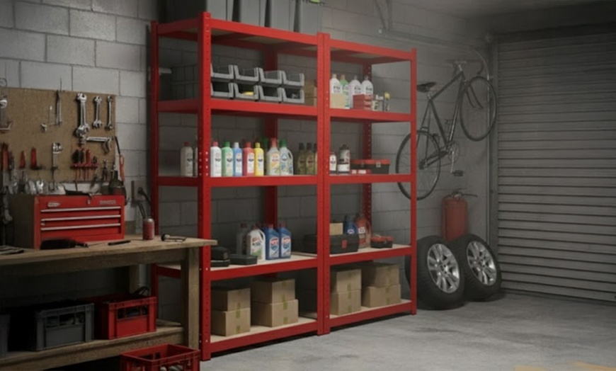 Image 16: Set di 2 scaffali in metallo con 5 ripiani