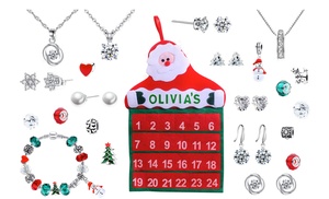 Personalised Jewellery Advent Calendar with Crystals from Swarovski®