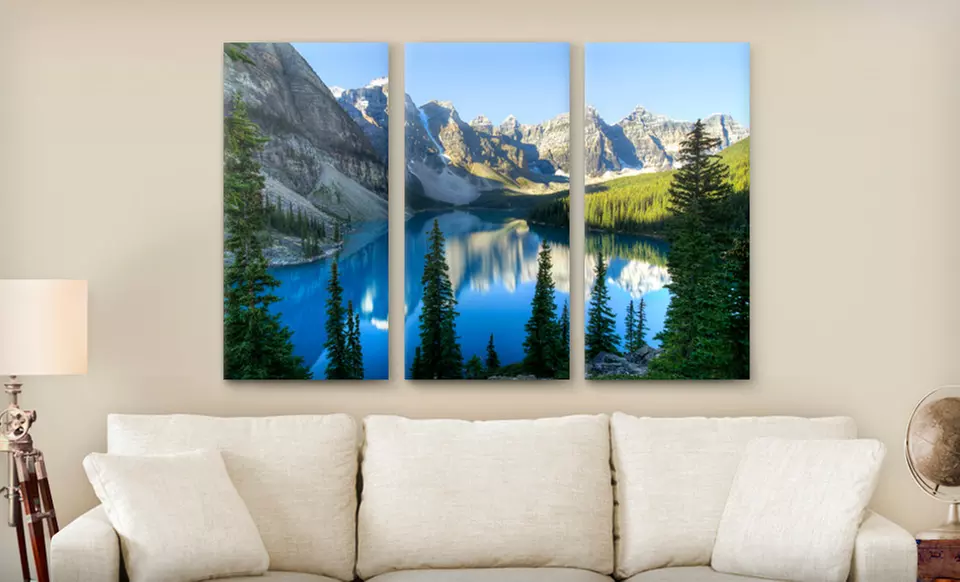36”x24” or 45”x30” Triptych Photosplit from Canvas on Demand (Up to 80% Off). Free Shipping. - Primary Image