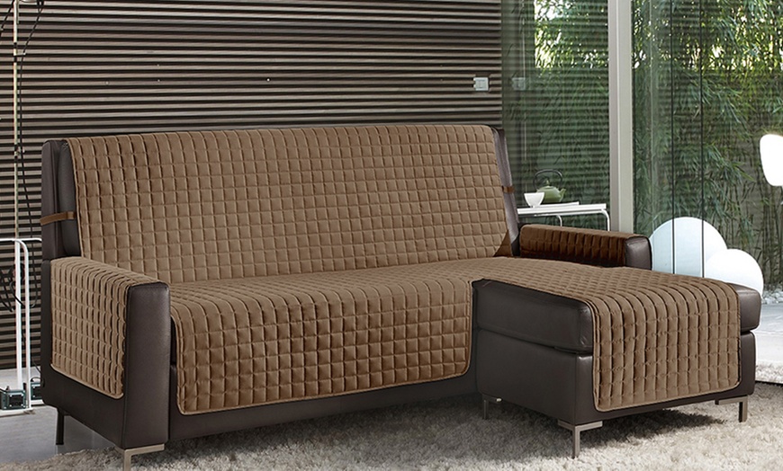 Image 14: Omkeerbare gewatteerde bankhoes