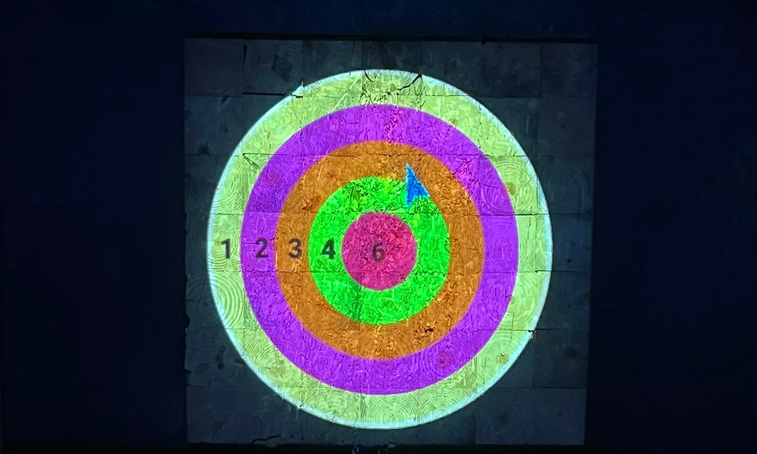 One Hour Glow Dark Axe Throwing for Up to Four People in 1 or 2 Lanes