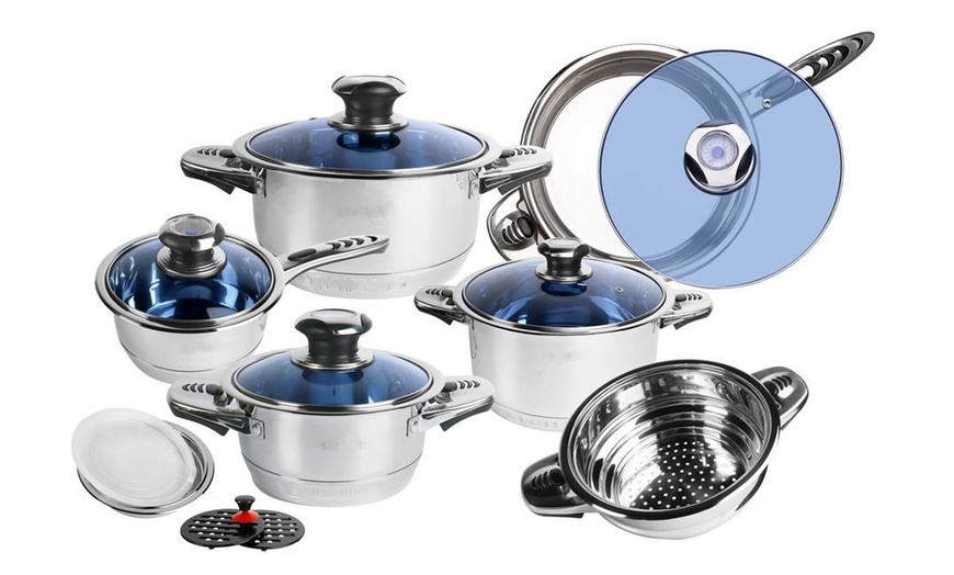 Image 6: Royalty Line 16- oder 18-teiliges Edelstahl-Kochgeschirr-Set