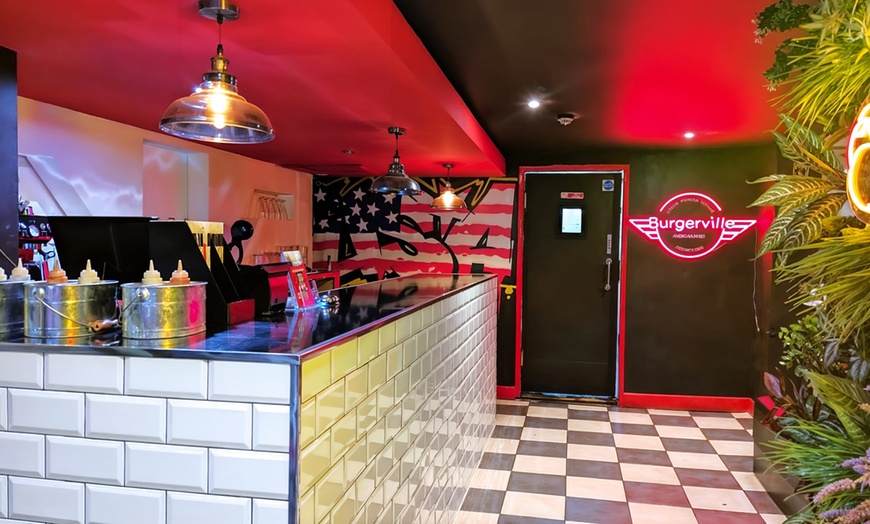 Image 7: All-American Feast! Any Burgers, Side, Dessert, Shake or Soft Drink!