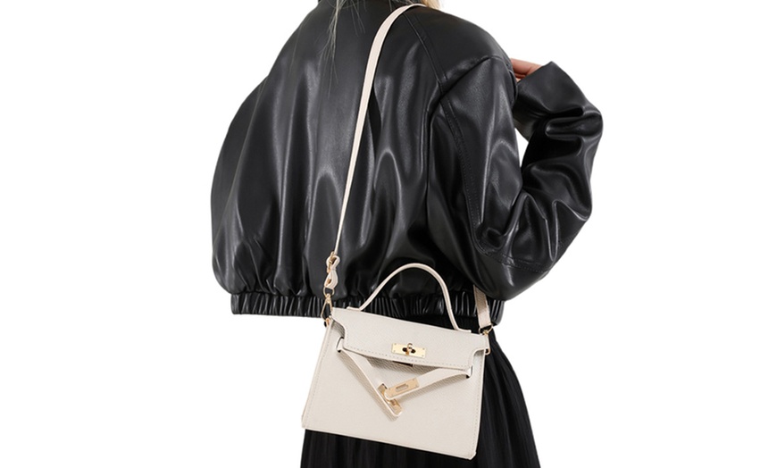 Image 6: Mini Birkin-Inspired Crossbody Bag