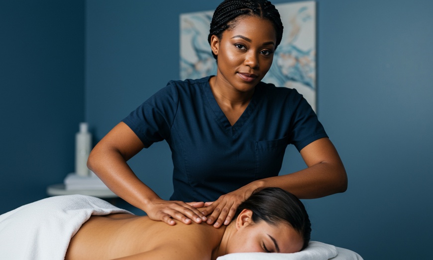 Image 1: Deep Tissue Massage w/ Targeted Heat, Optional Foot Acupressure & More
