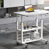 Image 1: Living And Home Height Adjustable Overbed Laptop Table 
