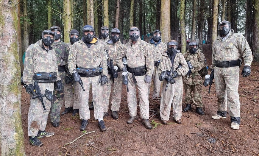 Image 3: Half-Day Paintball- Groups of 5, 10, or 15 with 100 Paintballs Each!