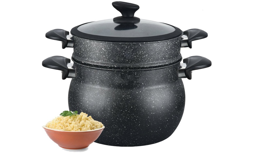 Image 12: Couscoussier en acier inoxydable avec couvercle en verre Royalty Line