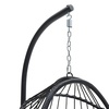 Image 22: Outdoor Cosy Rattan-Effect Hanging Egg Chair with Cushion