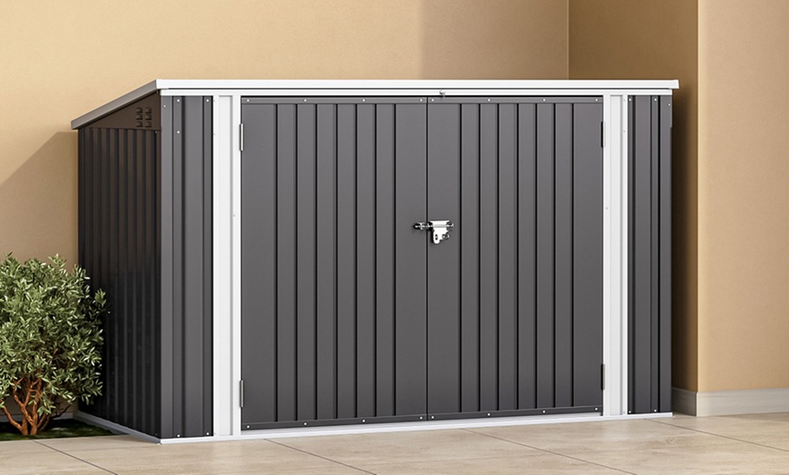 Image 2: Heavy Duty Steel Bicycle Storage Shed