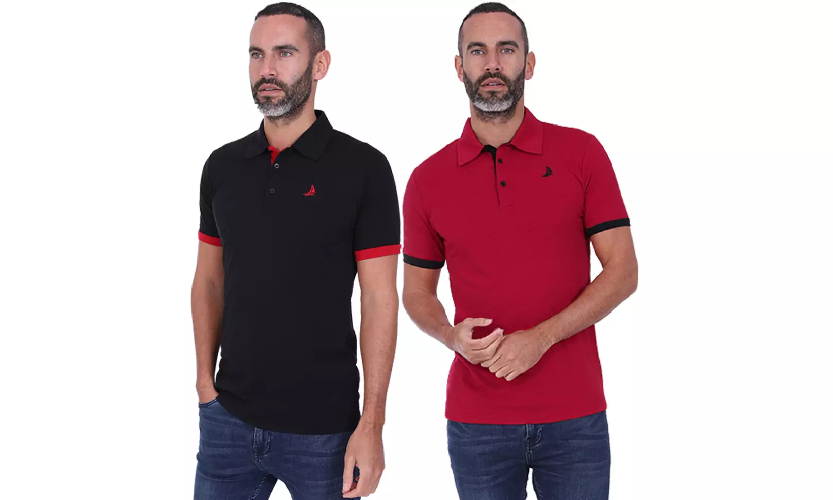 2 poloshirts voor heren van Blu Apparel