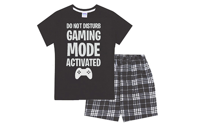 Image 1: Kids' 100% Cotton Gaming Pyjamas