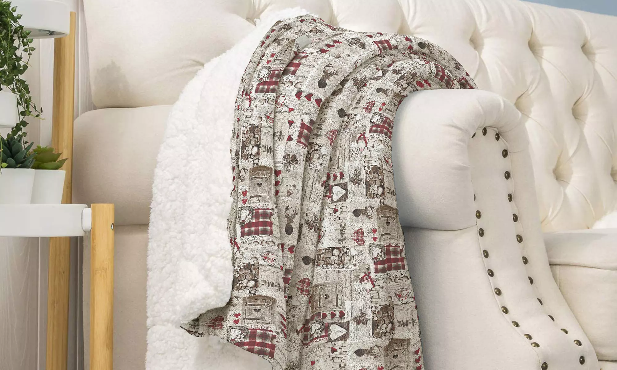 Warme Sherpa-Decke „Vermont“