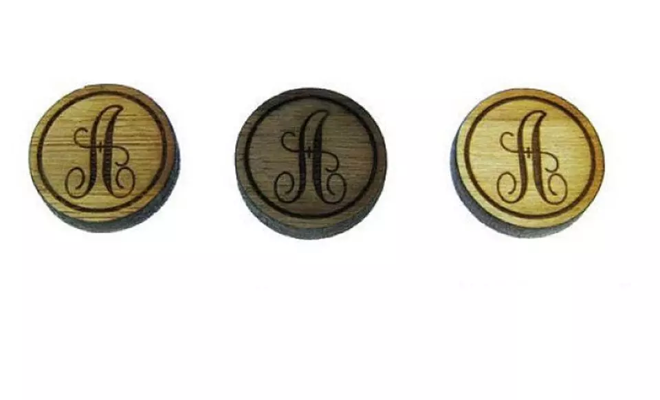 $8.99 for a Personalized Initial Wood Cufflinks from JC Jewelry Design ($18.95 Value)  - Second Medium