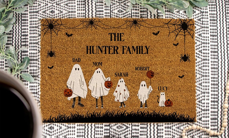 Image 3: Personalisierbare Kokos-Fußmatte in Halloween-Design