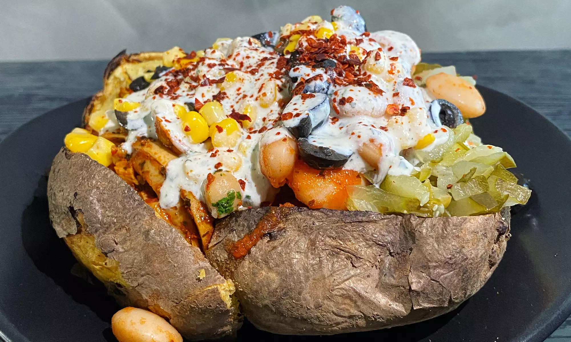 Gesunde Köstlichkeiten: Vegan/Veget. Döner, Dürum o. Kumpir  + Ayran