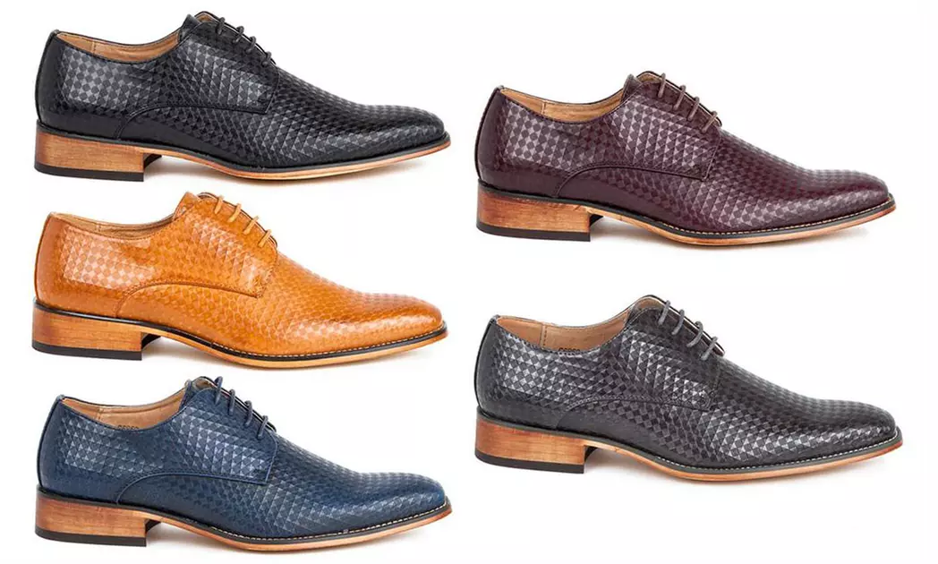 Gino Vitale Men's Diamond Cut Dress Shoes - Primary Image