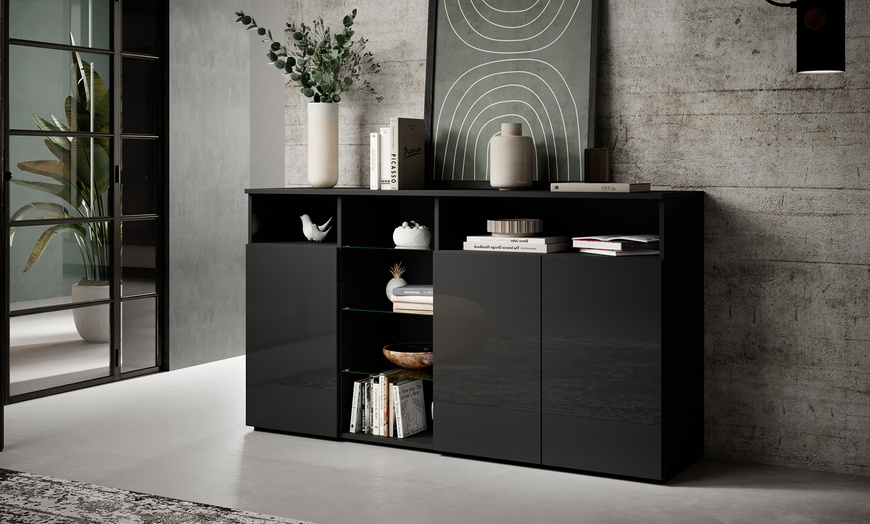 Image 8: Credenza Clark con luci LED