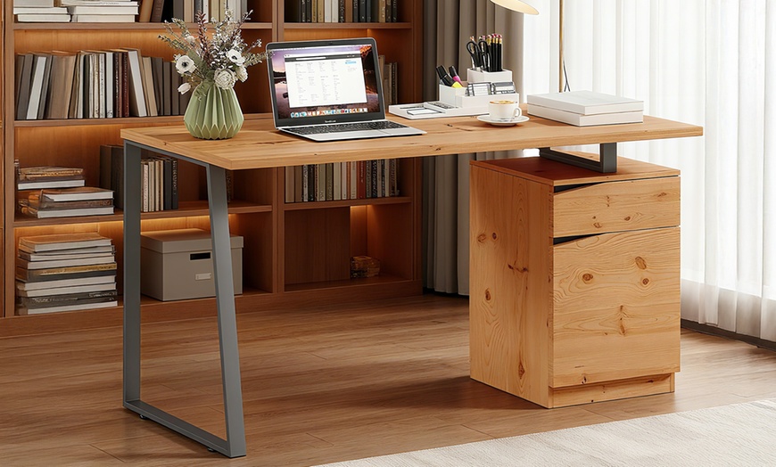 Image 1: HomCom Desk Selection: Stylish, Functional Workspace Solutions