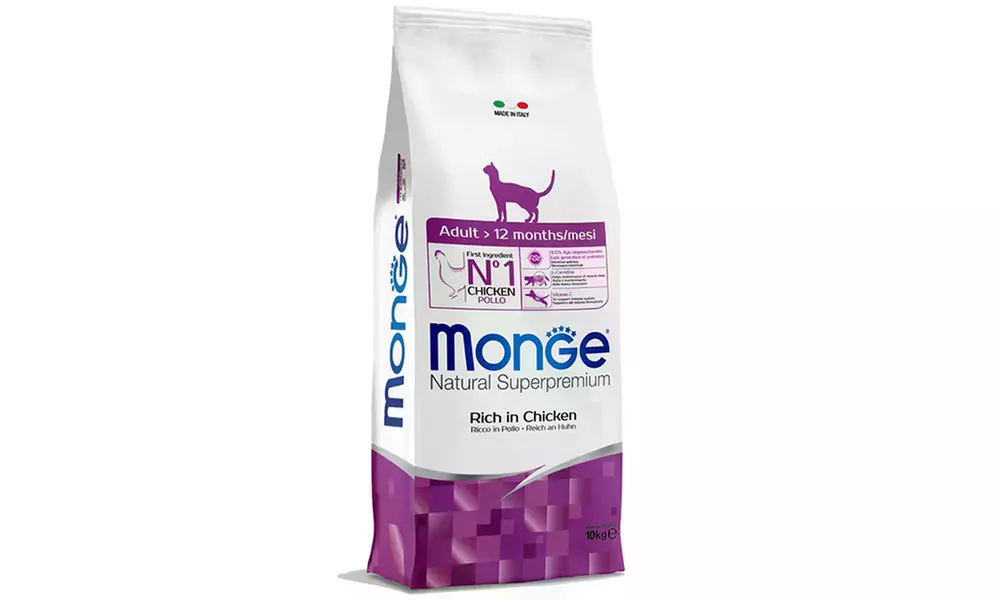 1 o 2 confezioni da 10 kg di cibo per gatti Monge Natural