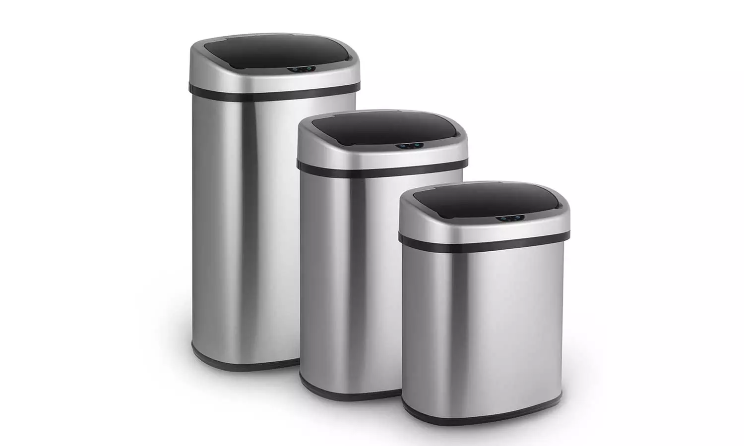 Poubelle en acier inoxydable avec détecteur de mouvement - Primary Image