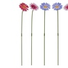 Image 4: 6 or 12 Pack of Metal Flower Stakes - Pansy / Sunflower / Daisy
