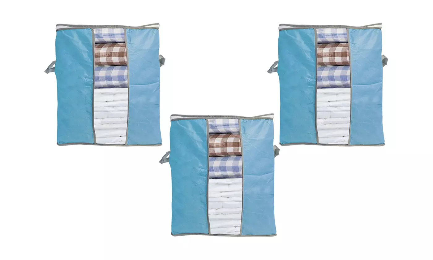Foldable Storage Bag Clothes Blanket Quilt Closet Sweater Organizer Boxes Bags
