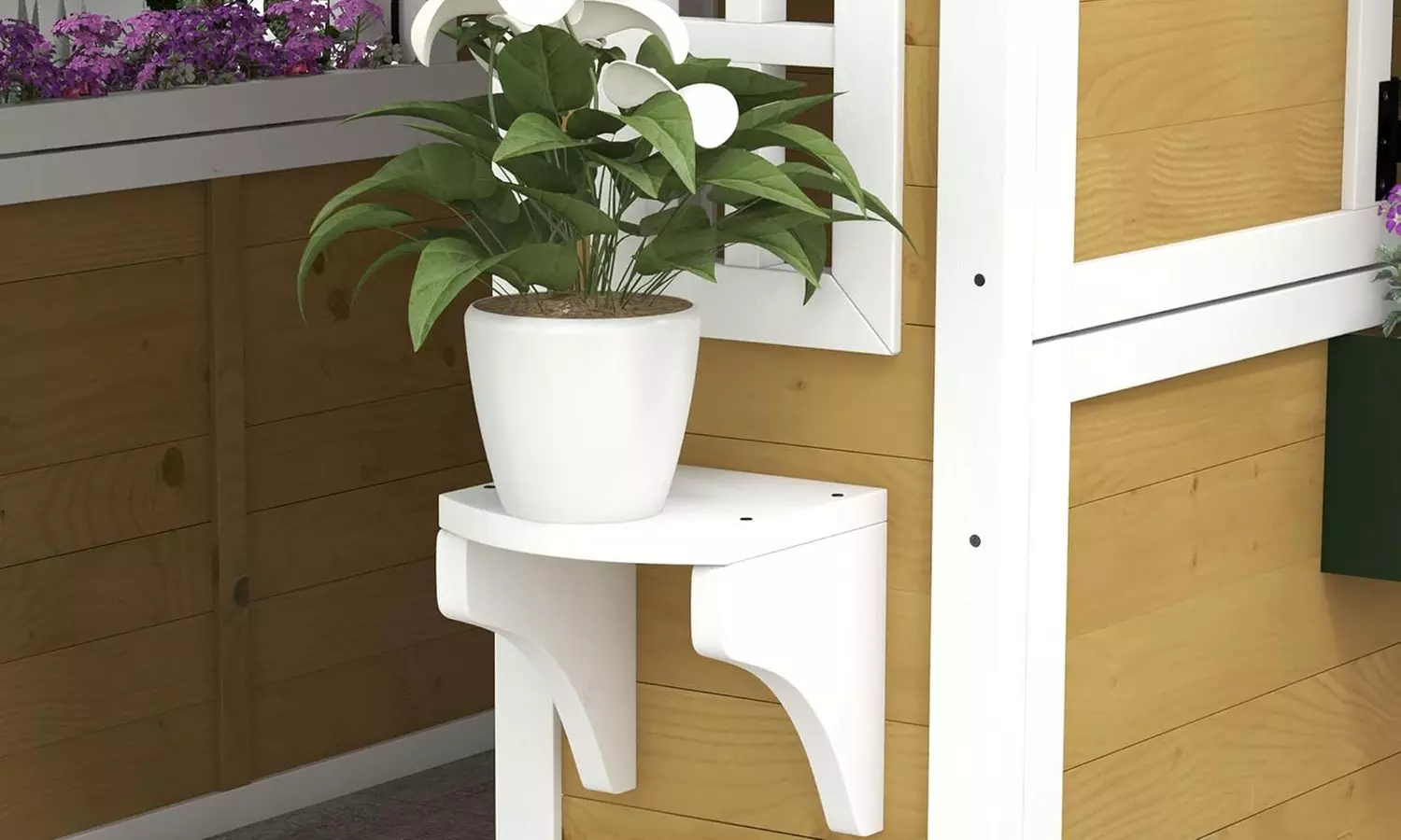 Outsunny Wooden Playhouse for Kids