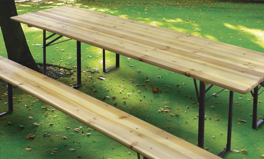 Image 2: Set birreria Azul in legno naturale