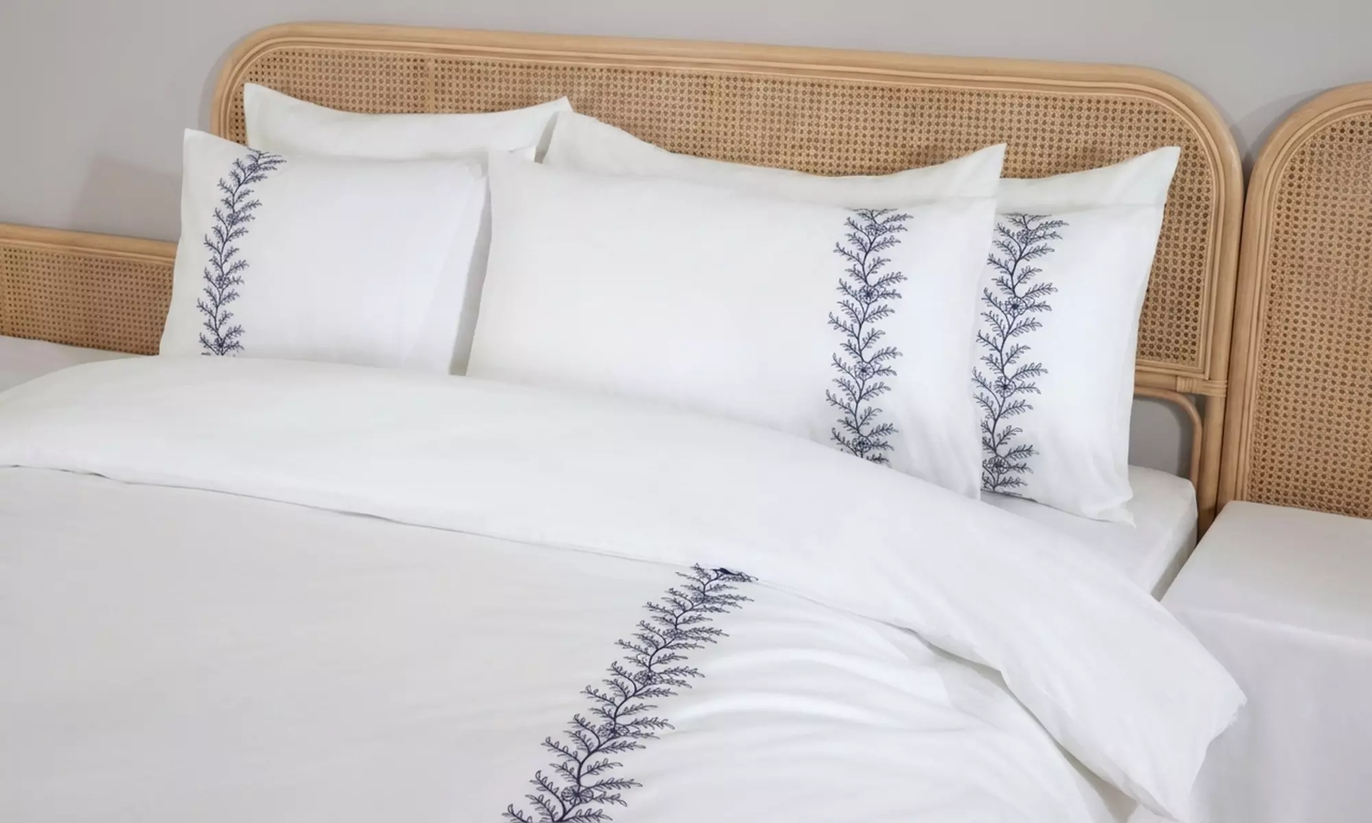 Ellie Embroidered Botanical Duvet Set