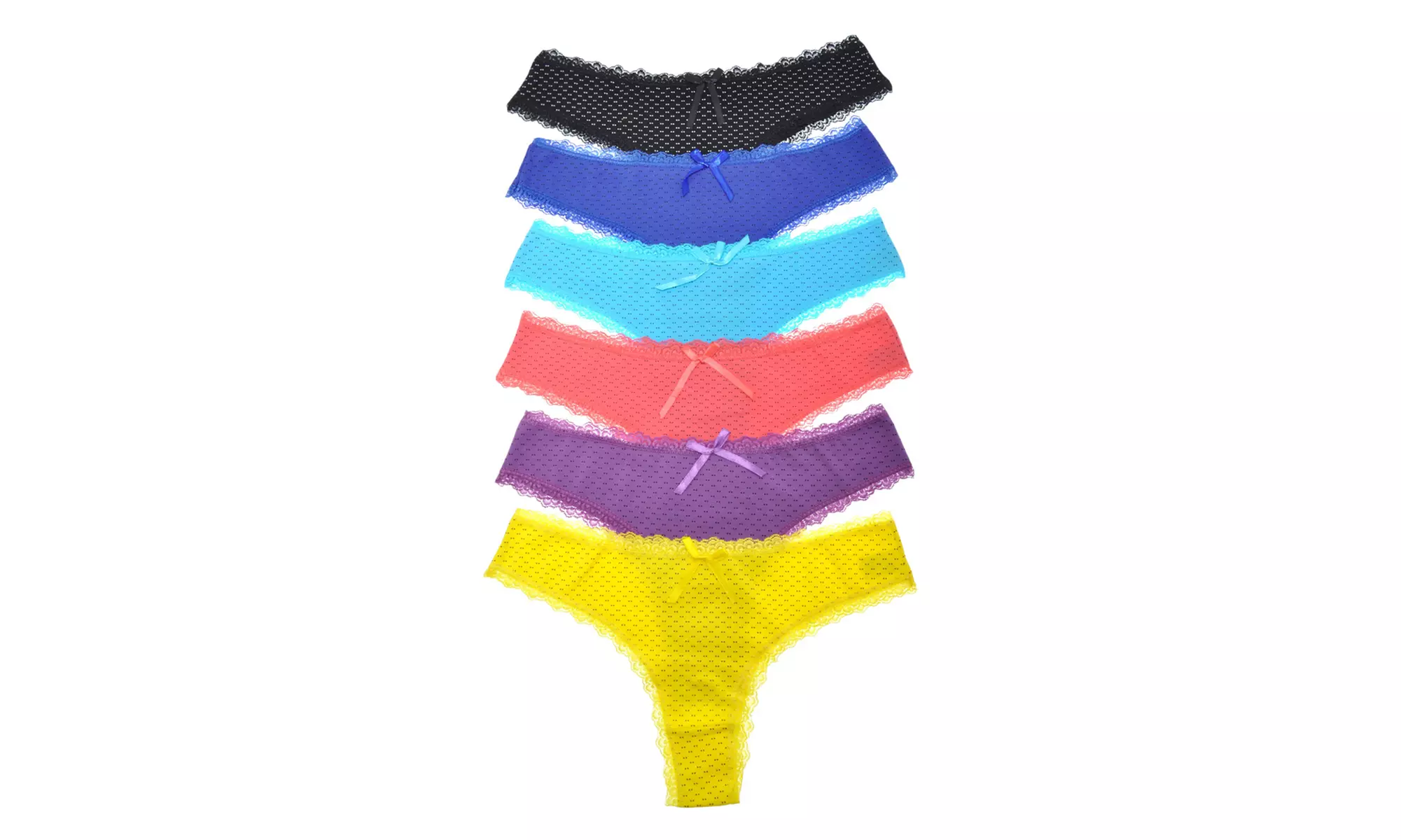 Angelina Six-Pack Cotton Cut Panties with Print