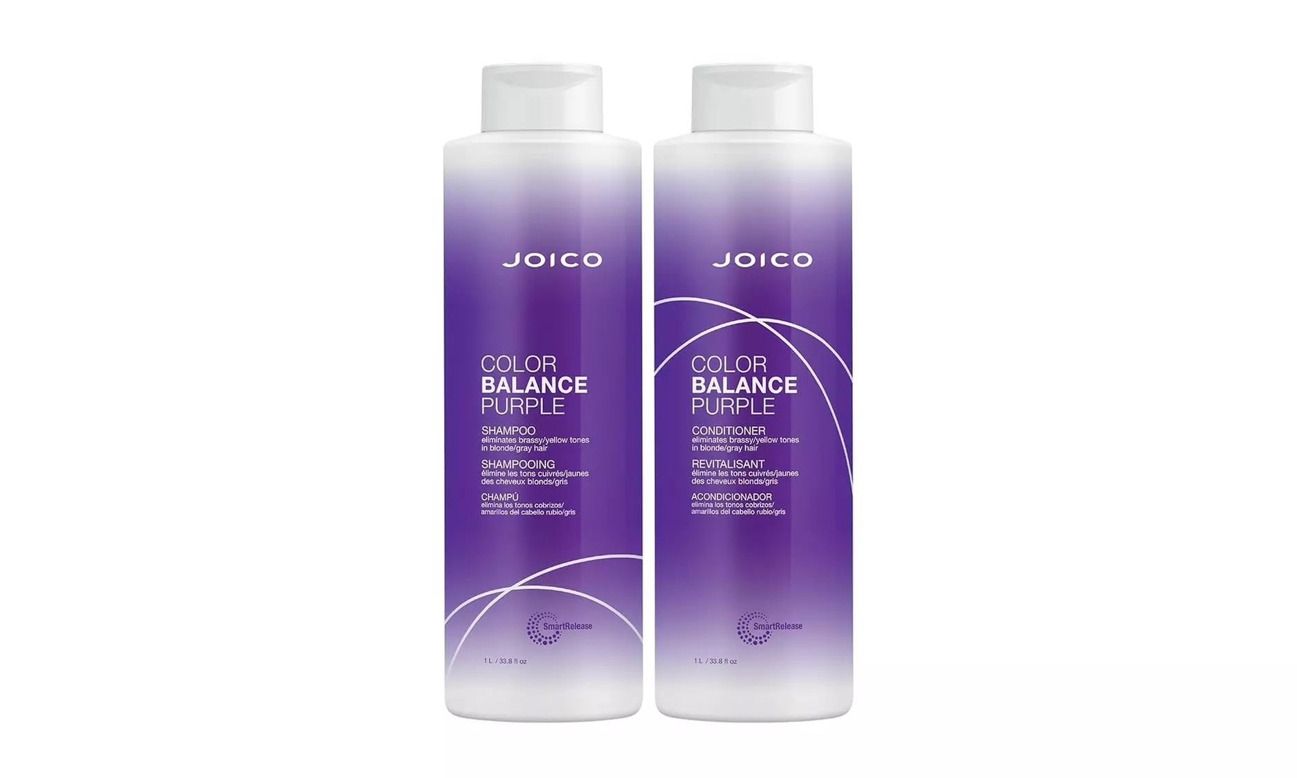 Joico Color Balance Purple Shampoo and Conditioner 33.8 oz duo