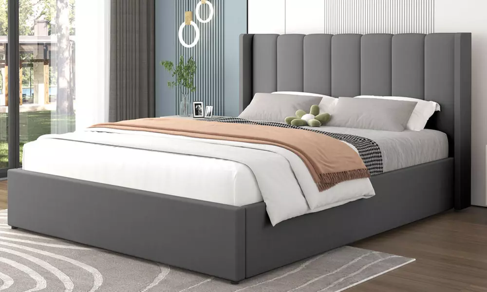 Lit design "Carson" de Kocoon avec coffre de rangement en velours