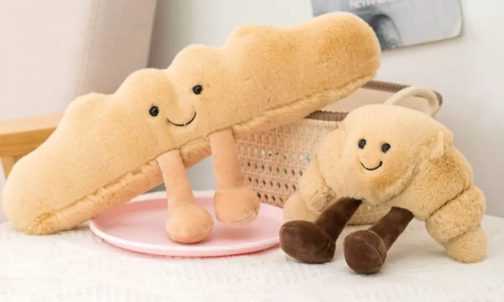 Kuscheliges Plüschtier im Lebensmitteldesign