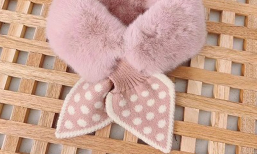 Image 7: Girls Cute Winter Soft Plush Scarf